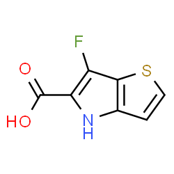 ChemSpider 2D Image | 6-Fluoro-4H-thieno[3,2-b]pyrrole-5-carboxylic acid | C7H4FNO2S
