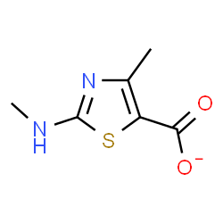 ChemSpider 2D Image | 4-Methyl-2-(methylamino)-1,3-thiazole-5-carboxylate | C6H7N2O2S