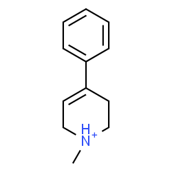 ChemSpider 2D Image | 1-Methyl-4-phenyl-1,2,3,6-tetrahydropyridinium | C12H16N