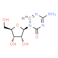 ChemSpider 2D Image | 4-Amino-1-(beta-D-ribofuranosyl)(6-~14~C)-1,3,5-triazin-2(1H)-one | C714CH12N4O5