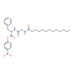 ChemSpider 2D Image | 4-Nitrophenyl N-tridecanoylglycylphenylalaninate | C30H41N3O6
