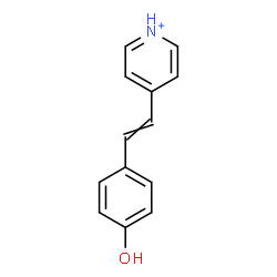 ChemSpider 2D Image | 4-[2-(4-Hydroxyphenyl)vinyl]pyridinium | C13H12NO