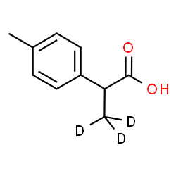ChemSpider 2D Image | 2-(4-Methylphenyl)(3,3,3-~2~H_3_)propanoic acid | C10H9D3O2