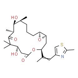ChemSpider 2D Image | (1R,3S,7R,10S,11S,12S,16S)-7,11-Dihydroxy-8,8,10,12-tetramethyl-3-[1-(2-methyl-1,3-thiazol-4-yl)-1-propen-2-yl]-4,17-dioxabicyclo[14.1.0]heptadecane-5,9-dione | C26H39NO6S