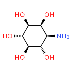 ChemSpider 2D Image | (1S,2R,3S,4S,5S,6S)-6-Amino-1,2,3,4,5-cyclohexanepentol | C6H13NO5