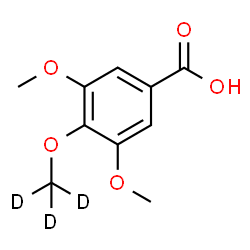 ChemSpider 2D Image | 3,5-Dimethoxy-4-[(~2~H_3_)methyloxy]benzoic acid | C10H9D3O5