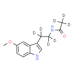 ChemSpider 2D Image | N-[2-(5-Methoxy-1H-indol-3-yl)(~2~H_4_)ethyl](~2~H_3_)acetamide | C13H9D7N2O2