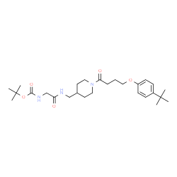 ChemSpider 2D Image | 2-Methyl-2-propanyl (2-{[(1-{4-[4-(2-methyl-2-propanyl)phenoxy]butanoyl}-4-piperidinyl)methyl]amino}-2-oxoethyl)carbamate | C27H43N3O5