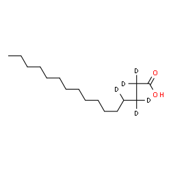 ChemSpider 2D Image | (2,2,3,3,4-~2~H_5_)Hexadecanoic acid | C16H27D5O2