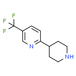 ChemSpider 2D Image | 2-(4-Piperidinyl)-5-(trifluoromethyl)pyridine | C11H13F3N2