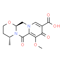 ChemSpider 2D Image | (4R,12aS)-7-Methoxy-4-methyl-6,8-dioxo-3,4,6,8,12,12a-hexahydro-2H-pyrido[1',2':4,5]pyrazino[2,1-b][1,3]oxazine-9-carboxylic acid | C14H16N2O6