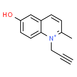 ChemSpider 2D Image | 6-Hydroxy-2-methyl-1-(2-propyn-1-yl)quinolinium | C13H12NO