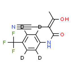ChemSpider 2D Image | (2Z)-2-Cyano-3-hydroxy-N-[4-(trifluoromethyl)(~2~H_4_)phenyl]-2-butenamide | C12H5D4F3N2O2