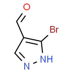 ChemSpider 2D Image | 3-bromo-1H-pyrazole-4-carbaldehyde | C4H3BrN2O