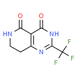ChemSpider 2D Image | 2-(Trifluoromethyl)-7,8-dihydropyrido[4,3-d]pyrimidine-4,5(3H,6H)-dione | C8H6F3N3O2