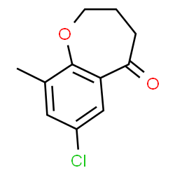 ChemSpider 2D Image | 7-Chloro-9-methyl-3,4-dihydro-1-benzoxepin-5(2H)-one | C11H11ClO2
