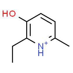 ChemSpider 2D Image | 2-Ethyl-3-hydroxy-6-methylpyridinium | C8H12NO