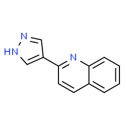 ChemSpider 2D Image | 2-(1H-Pyrazol-4-yl)quinoline | C12H9N3