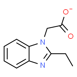 ChemSpider 2D Image | (2-Ethyl-1H-benzimidazol-1-yl)acetate | C11H11N2O2