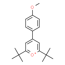 ChemSpider 2D Image | 4-(4-Methoxyphenyl)-2,6-bis(2-methyl-2-propanyl)pyrylium | C20H27O2