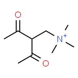 ChemSpider 2D Image | 2-Acetyl-N,N,N-trimethyl-3-oxo-1-butanaminium | C9H18NO2
