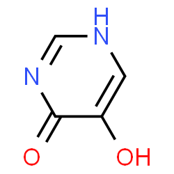 ChemSpider 2D Image | 5-Hydroxy-4(1H)-pyrimidinone | C4H4N2O2