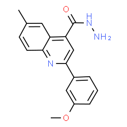 ChemSpider 2D Image | 2-(3-Methoxyphenyl)-6-methyl-4-quinolinecarbohydrazide | C18H17N3O2