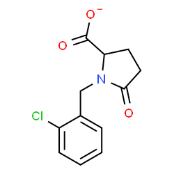 ChemSpider 2D Image | 1-(2-Chlorobenzyl)-5-oxo-2-pyrrolidinecarboxylate | C12H11ClNO3