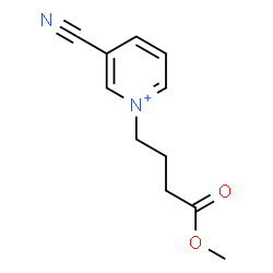 ChemSpider 2D Image | 3-Cyano-1-(4-methoxy-4-oxobutyl)pyridinium | C11H13N2O2