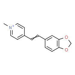 ChemSpider 2D Image | 4-[2-(1,3-Benzodioxol-5-yl)vinyl]-1-methylpyridinium | C15H14NO2