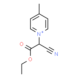 ChemSpider 2D Image | 1-(1-Cyano-2-ethoxy-2-oxoethyl)-4-methylpyridinium | C11H13N2O2