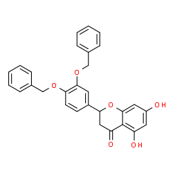 ChemSpider 2D Image | 2-[3,4-Bis(benzyloxy)phenyl]-5,7-dihydroxy-2,3-dihydro-4H-chromen-4-one | C29H24O6