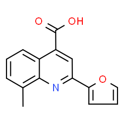 ChemSpider 2D Image | 2-(2-Furyl)-8-methyl-4-quinolinecarboxylic acid | C15H11NO3
