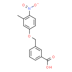ChemSpider 2D Image | 3-(3-METHYL-4-NITROPHENOXYMETHYL)BENZOIC ACID | C15H13NO5