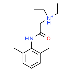 ChemSpider 2D Image | 2-[(2,6-Dimethylphenyl)amino]-N,N-diethyl-2-oxoethanaminium | C14H23N2O