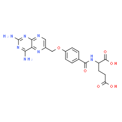 ChemSpider 2D Image | N-{4-[(2,4-Diamino-6-pteridinyl)methoxy]benzoyl}glutamic acid | C19H19N7O6