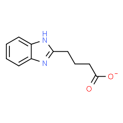 ChemSpider 2D Image | 4-(1H-Benzimidazol-2-yl)butanoate | C11H11N2O2