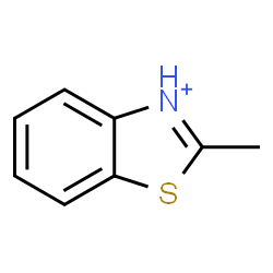 ChemSpider 2D Image | 2-Methyl-1,3-benzothiazol-3-ium | C8H8NS