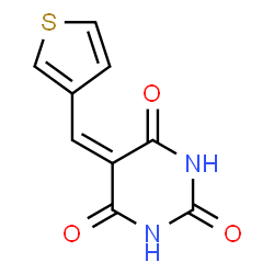 ChemSpider 2D Image | 5-(3-Thienylmethylene)-2,4,6(1H,3H,5H)-pyrimidinetrione | C9H6N2O3S