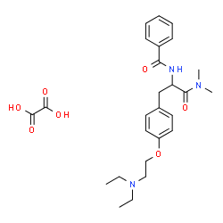 ChemSpider 2D Image | Nalpha-Benzoyl-O-[2-(diethylamino)ethyl]-N,N-dimethyltyrosinamide ethanedioate (1:1) | C26H35N3O7