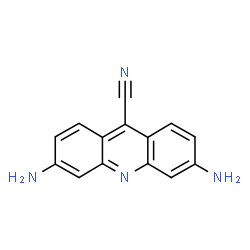 ChemSpider 2D Image | 3,6-Diamino-9-acridinecarbonitrile | C14H10N4