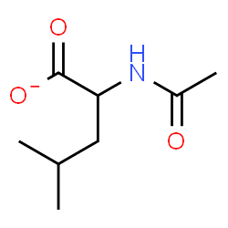 ChemSpider 2D Image | 2-Acetamido-4-methylpentanoate | C8H14NO3