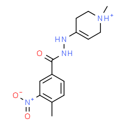 ChemSpider 2D Image | 1-Methyl-4-[2-(4-methyl-3-nitrobenzoyl)hydrazino]-1,2,3,6-tetrahydropyridinium | C14H19N4O3