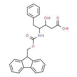 ChemSpider 2D Image | 2,4,5-Trideoxy-4-{[(9H-fluoren-9-ylmethoxy)carbonyl]amino}-5-phenylpentonic acid | C26H25NO5