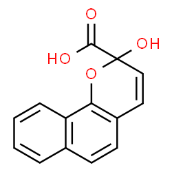 ChemSpider 2D Image | 2-Hydroxy-2H-benzo[h]chromene-2-carboxylic acid | C14H10O4