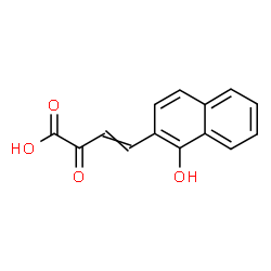 ChemSpider 2D Image | 4-(1-Hydroxy-2-naphthyl)-2-oxo-3-butenoic acid | C14H10O4