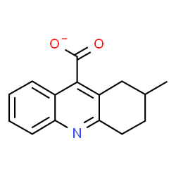ChemSpider 2D Image | 2-Methyl-1,2,3,4-tetrahydro-9-acridinecarboxylate | C15H14NO2