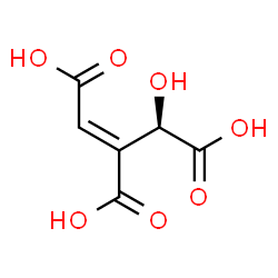 ChemSpider 2D Image | (1E,3R)-3-Hydroxy-1-propene-1,2,3-tricarboxylic acid | C6H6O7