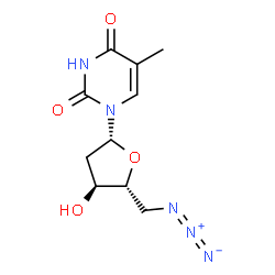 ChemSpider 2D Image | 5-Azido-5-deoxy Thymidine | C10H13N5O4