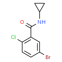ChemSpider 2D Image | 5-Bromo-2-chloro-N-cyclopropylbenzamide | C10H9BrClNO